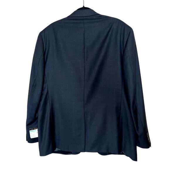 NWT Tasso Elba Solid Two Button Suit Jacket Men's Size 46R 40W Charcoal Gray - Picture 5 of 11